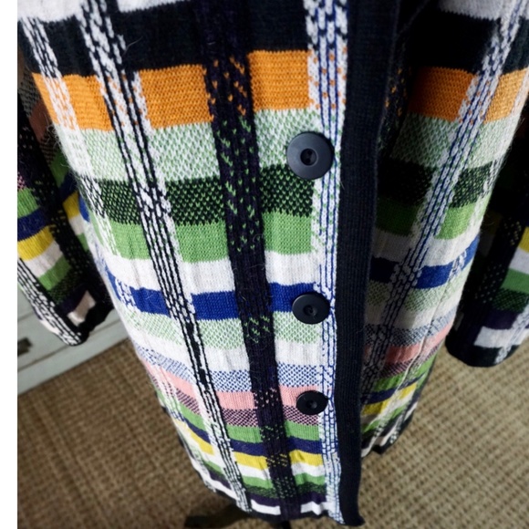 Anthropologie Shanley Plaid Sweater Coat New L - Picture 4 of 14